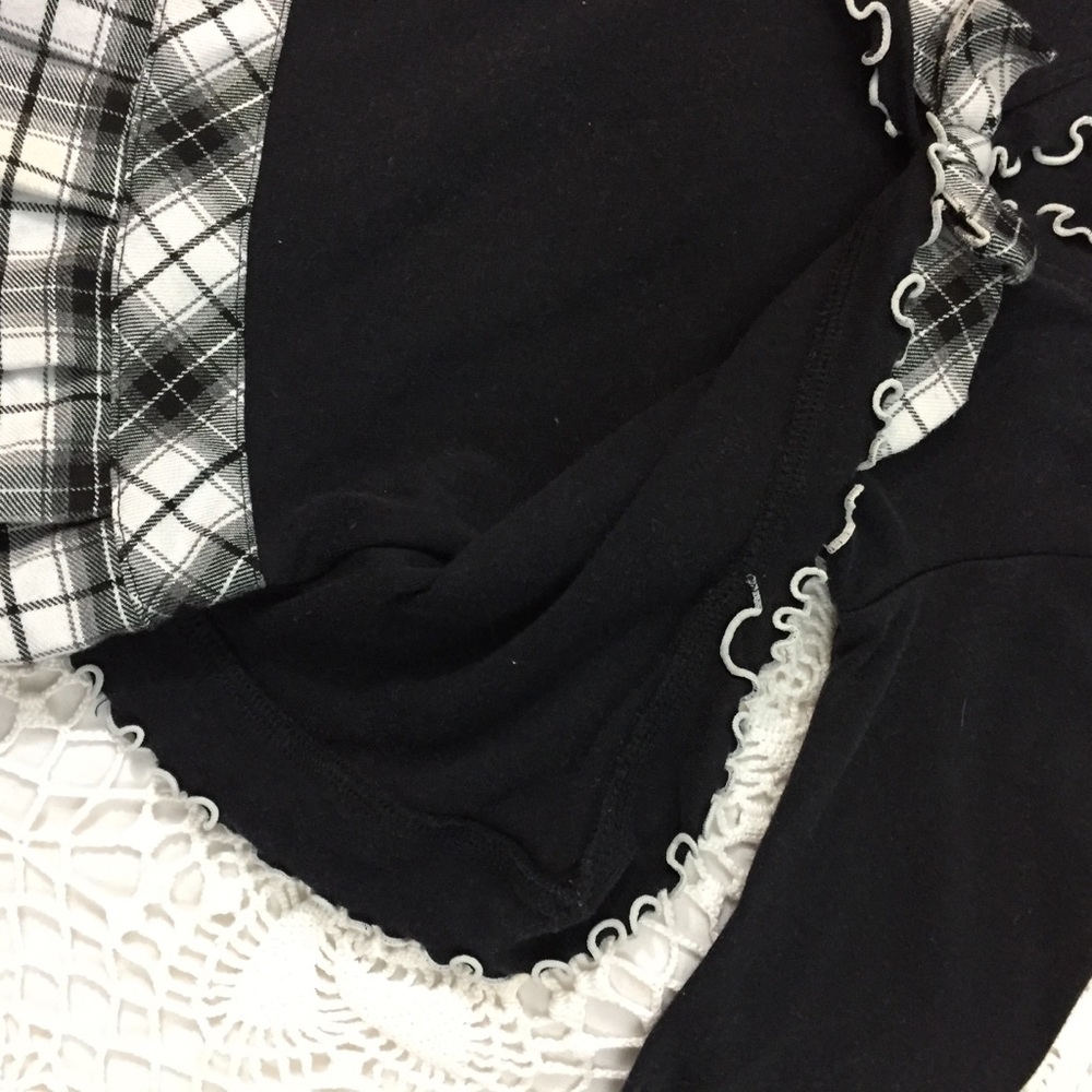 Emily West one piece dress with Black built in jacket over plaid skirt - Picture 7 of 10